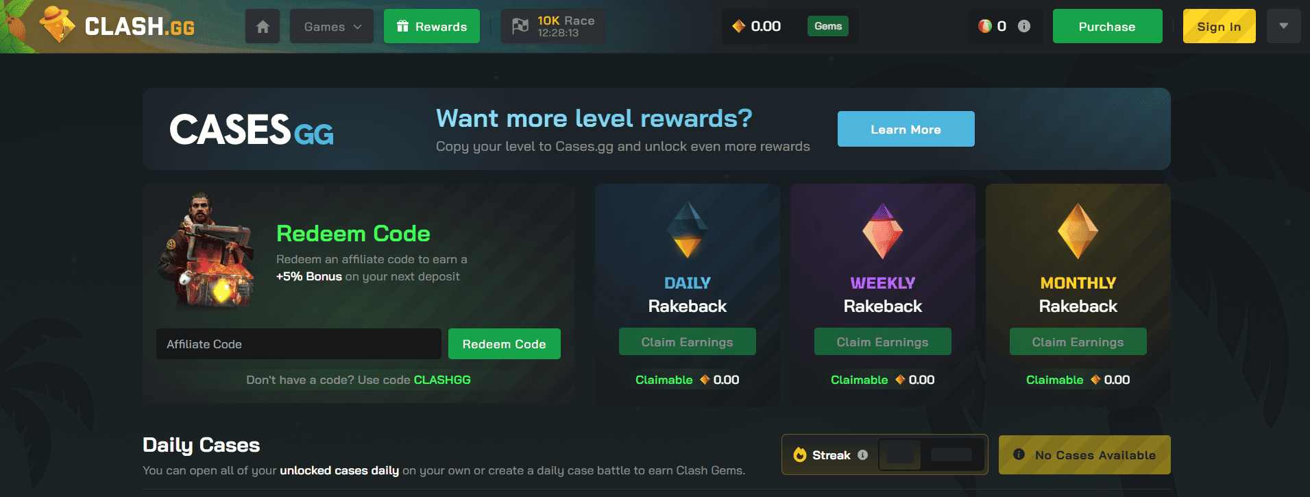 Bonuses and promotions from Clash